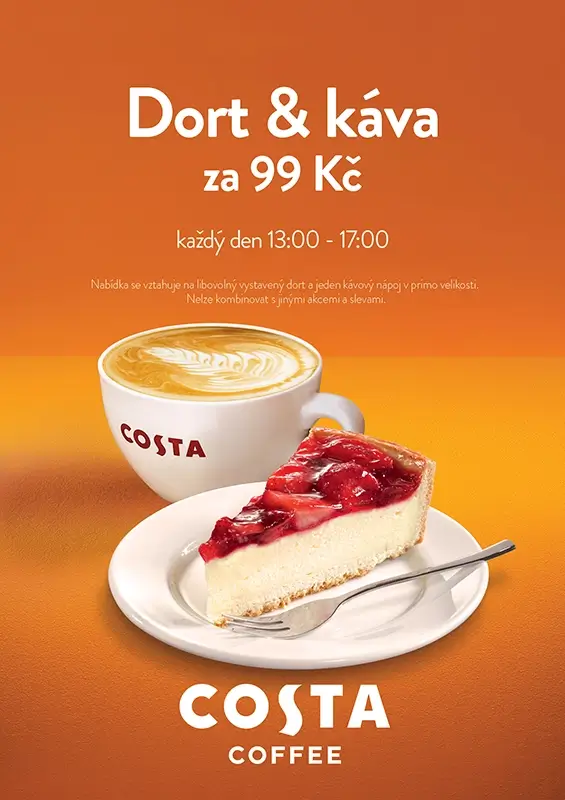 Káva s dortem za 99 Kč