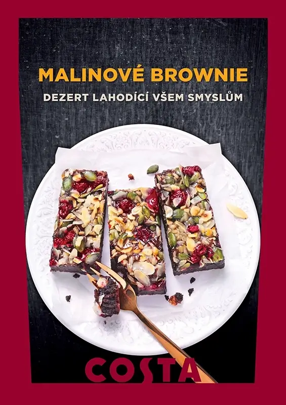 Harmonie chutí v Malinovém brownie