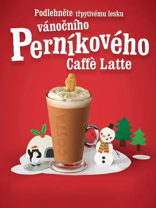 Caffé Latte s tradiční českou chutí perníku