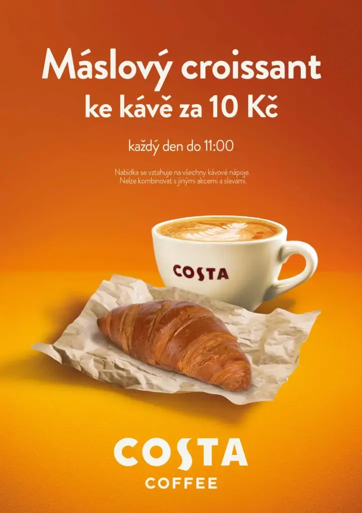 Croissant k snídani za 10 Kč