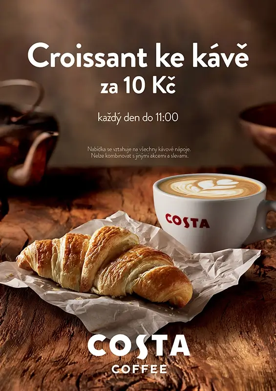 Croissant k snídani za 10 Kč