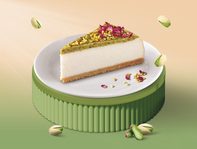 Pistáciový cheesecake