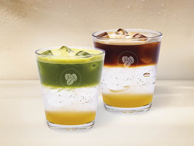 Iced Matcha Orange Tonic & Orange Espresso Tonic