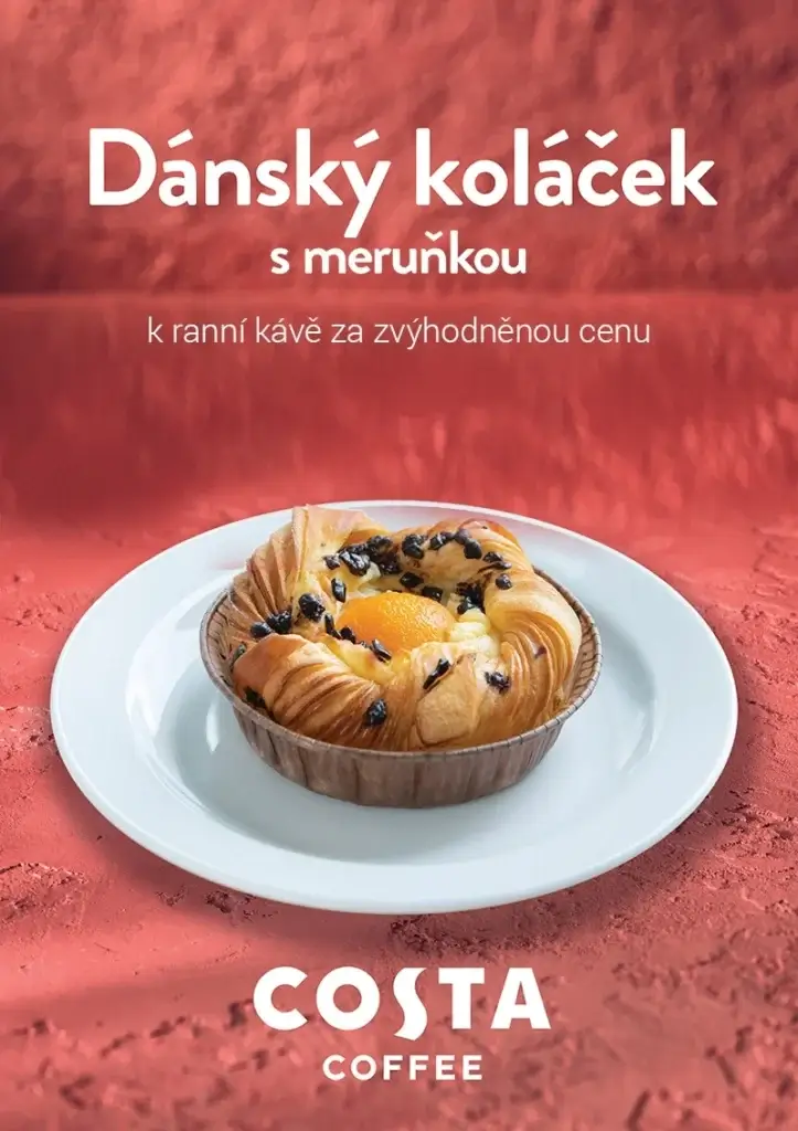 Dánská snídaně: koláček s&nbsp;meruňkou
